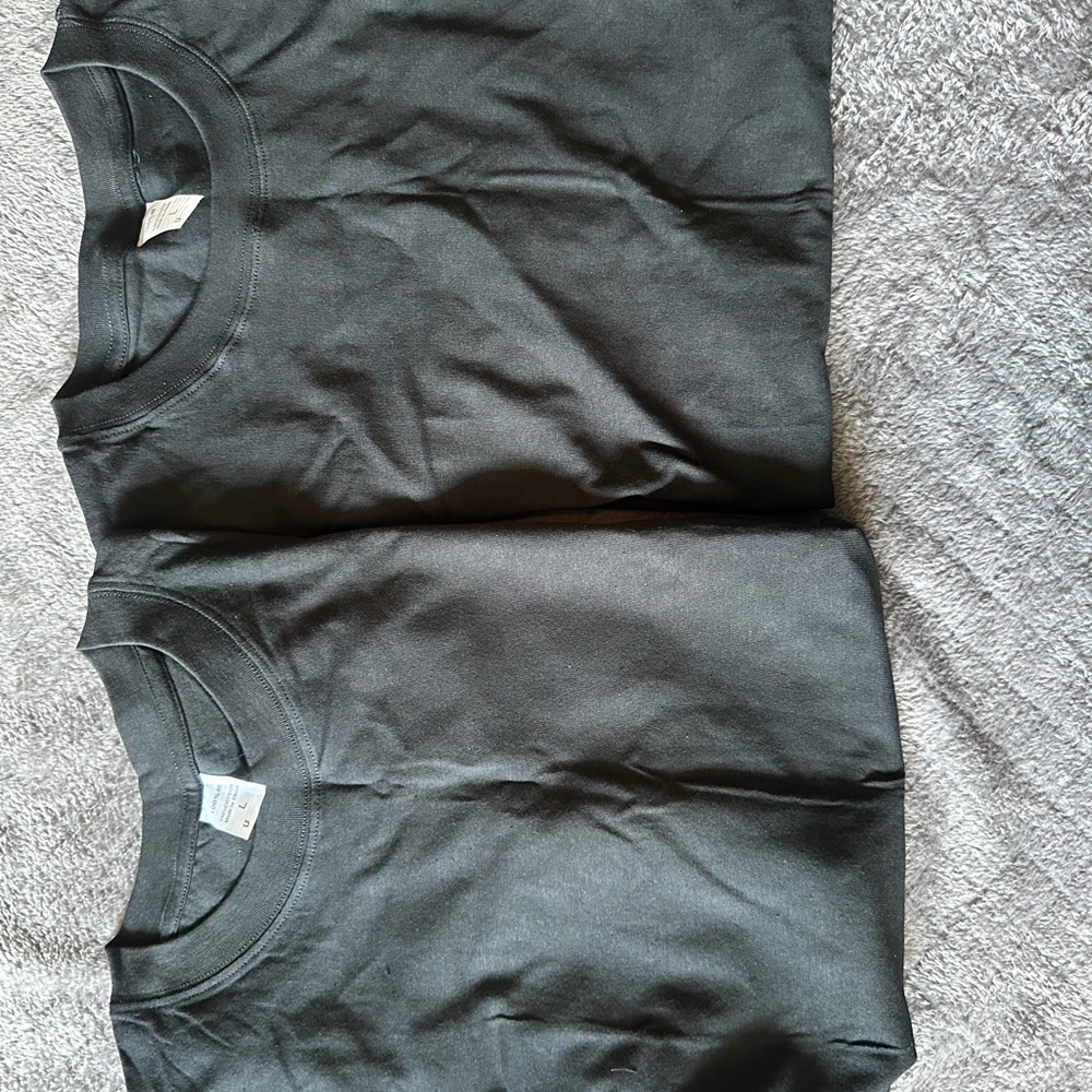 2 Mens custom short sleeve Black T-Shirts. 2 shirts 1 price